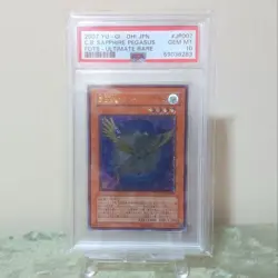 YuGiOh Sapphire Pegasus FOTB JP007 PSA10 Ultimate Rare Beast Wind - Image 1