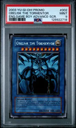 PSA 9 YuGiOh Obelisk the Tormentor Secret Rare GBI-002 English God - Image 1