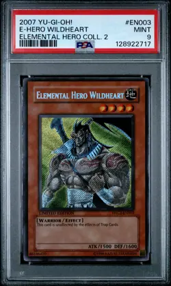 PSA 9 Elemental Hero Wildheart EHC2-EN003 Secret Rare Promo Yugioh - Image 1