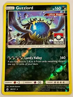 Pokemon TCG Cards Guzzlord 80/131 Forbidden Light Reverse Holo League Promo - Image 1