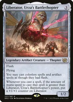 MTG Liberator, Urza's Battlethopter NM Brothers' War Magic Gathering card - Image 1