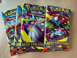 OPENED Pokemon TCG Mega Evolution 4 Packs English (No Cards Removed No Hits) - Image 1