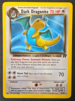 Pokemon WOTC Card - Dark Dragonite - Team Rocket - Non-Holo Rare - 22/82 - M/NM - Image 1