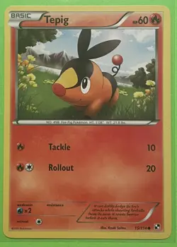 Tepig 15/114 Common | BW: Base Set | Pokemon Card LP - Image 1