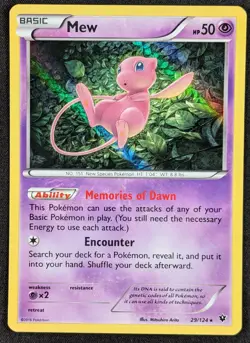 Mew 2016 XY Fates Collide Holo Rare Pokemon Card 29/124 (NM) - Image 1