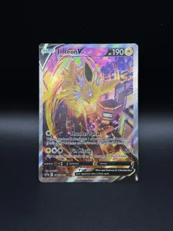 Pokemon TCG Sword & Shield Holo Black Star Promo Card DA100589 Jolteon v SWSH183 - Image 1