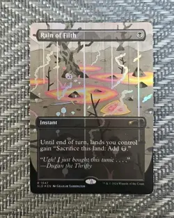 Rain of Filth (Rainbow FOIL) MTG Secret Lair Drop Prismatic Nightmares SLD - NM - Image 1