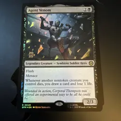 MTG Magic Spider-Man SPM - pre release promo stamped foil agent venom - Image 1