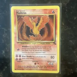 Pokemon: Moltres #27/62 Fossil Set Non Holo Vintage 1999 WOTC - LP - I81 - Image 1