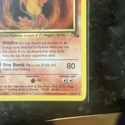 Pokemon: Moltres #27/62 Fossil Set Non Holo Vintage 1999 WOTC - LP - I81 - Image 3