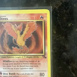 Pokemon: Moltres #27/62 Fossil Set Non Holo Vintage 1999 WOTC - LP - I81 - Image 4