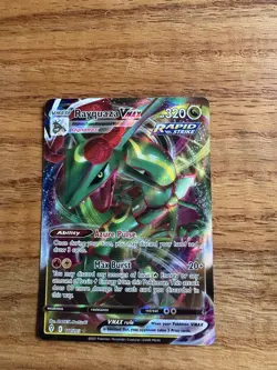 Pokemon TCG Rayquaza VMAX 111/203 SWSH07: Evolving Skies Ultra Rare Holo Card - Image 1