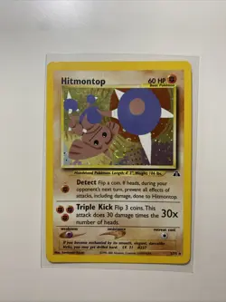 Hitmontop 3/75 Neo Discovery Holo SWIRL 💫 Pokemon WOTC LP Condition - Image 1