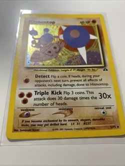 Hitmontop 3/75 Neo Discovery Holo SWIRL 💫 Pokemon WOTC LP Condition - Image 3