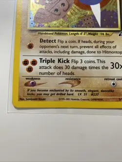 Hitmontop 3/75 Neo Discovery Holo SWIRL 💫 Pokemon WOTC LP Condition - Image 5