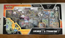 Pokemon TCG Lucario V & Tyranitar V Heavy Hitters Premium Collection Box Sealed 820650856716 - Image 1