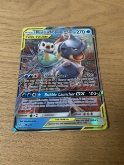 Pokemon TCG Blastoise & Piplup Tag Team GX Cosmic Eclipse 38/236 Holo Ultra Rare - Image 4