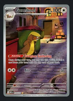 Gumshoos 153/132 Mega Evolution Illustration Rare Pokemon TCG - Image 1