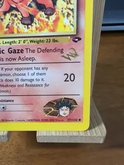 Brock’s Vulpix 37/132 W Stamp Promo - Gym Challenge - Near Mint - Image 4