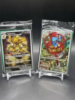 2025 Pokemon Mega Evolutions Alakazam 009 & Riolu 010 ETB Sealed Promos - Image 1