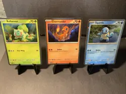 Pokemon TCG Bulbasaur Charmander Squirtle Cosmos Promo Set 046 047 048 NM 151 - Image 1