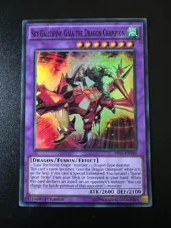 Sky Galloping Gaia the Dragon Champion MIL1-EN010 Super 1st Ed Near Mint Yugioh - Image 1