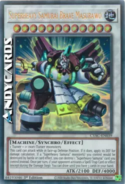 SUPERHEAVY SAMURAI BRAVE MASURAWO • Ultra R • CYAC EN039 • 1Ed • Yugioh! - Image 1