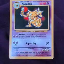 32/102 Kadabra - Base Set - 1999 - Uncommon - Non Holo - Pokemon Card TCG - Image 1