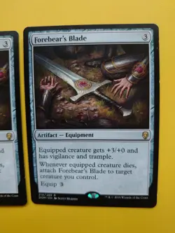 MTG Card. Forebear's Blade x2 Artifact Equipment Dominaria Rare as Pictured - Image 4