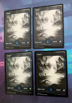 MTG 4 x *FULL ART* Innistrad:Midnight Hunt ISLAND #271 NM - Image 1