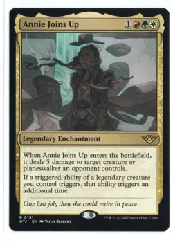 MTG - Annie Joins Up Normal Outlaws of Thunder Junction - Near Mint pack fresh - Image 1
