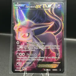 Pokemon TCG: Espeon EX 117/122 XY Breakpoint Ultra Rare Full Art ( some flaws) - Image 1