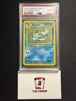 Vaporeon - PSA 8 - Holo No Symbol Jungle 12/64 - Pokemon - Image 1