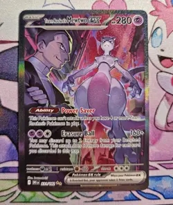 Team Rocket's Mewtwo EX 231/182 Destined Rivals Pokemon SIR Pokemon TCG - Image 1
