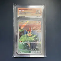 Pokemon TCG Graded Card Victini SVP 208 Promo Ace Gem Mint 10 Illustration - Image 1