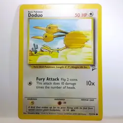 Doduo 072/130 Base Set 2 Regular Vintage 2000 Pokemon Card - Image 1