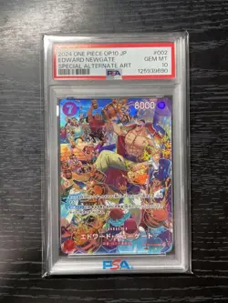 PSA 10 Edward Newgate Alt Art OP10-002 One Piece Card Game Powerful Rare - Image 1