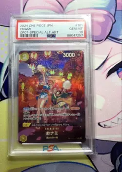 PSA 10 Onami SP R OP06-101 One Piece Card 500 Years Future Parallel - Image 1