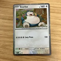 Pokemon TCG Card Snorlax SVP 122 Black Star Promo Scarlet & Violet Holo MINT - Image 1