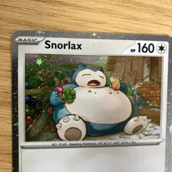 Pokemon TCG Card Snorlax SVP 122 Black Star Promo Scarlet & Violet Holo MINT - Image 3