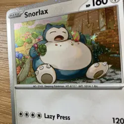 Pokemon TCG Card Snorlax SVP 122 Black Star Promo Scarlet & Violet Holo MINT - Image 4