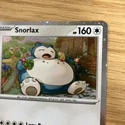 Pokemon TCG Card Snorlax SVP 122 Black Star Promo Scarlet & Violet Holo MINT - Image 5