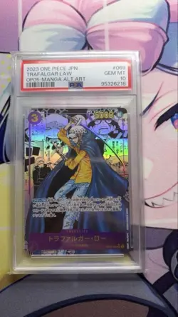 PSA 10 Trafalgar Law Comic Parallel SR OP05-069 One Piece Card Rare - Image 1