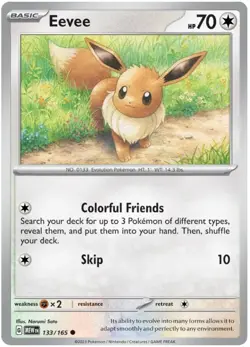 Eevee 133/165 Scarlet & Violet 151 Pokemon Card MINT - Image 1