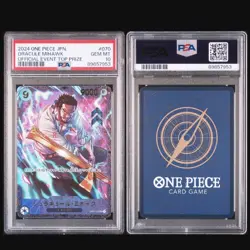 PSA 10 Mihawk Flagship Battle Champion Promo One Piece Card Game Rare - Image 1