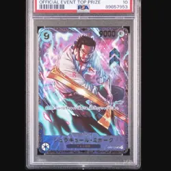 PSA 10 Mihawk Flagship Battle Champion Promo One Piece Card Game Rare - Image 2