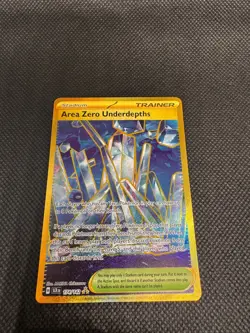 Pokemon TCG Area Zero Underdepths Hyper Rare Gold Card 174/142 - Image 1