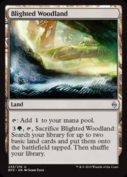 Blighted Woodland - Light Play MTG Battle for Zendikar - Image 1