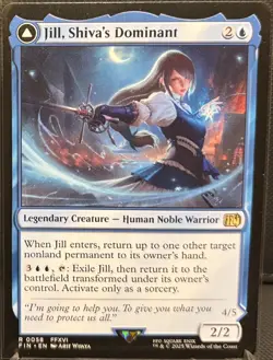 MTG Final Fantasy Jill, Shiva's Dominant/Shiva, Warden of Ice (Rare) - Image 1