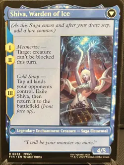 MTG Final Fantasy Jill, Shiva's Dominant/Shiva, Warden of Ice (Rare) - Image 2